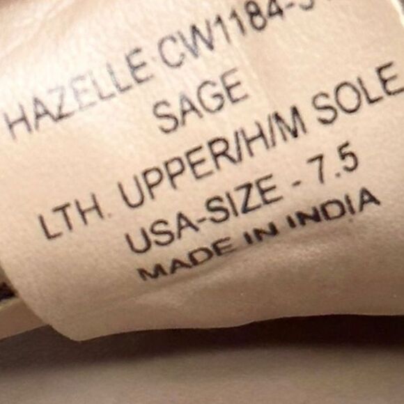 Crevo Hazelle Block Heel Mules Size 7.5 Sage Slip On Leather Suede Sandal - Picture 7 of 8